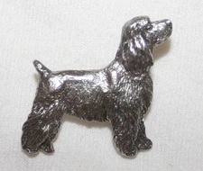 Cocker Spaniel Pet Clip Dog Fine PEWTER PIN Jewelry Art USA Made