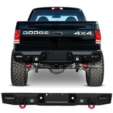 Vijay Rear Bumper With Led Light D-ring For 1997-2004 Dodge Dakota