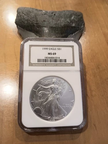 1999 AMERICAN SILVER EAGLE NGC MS69