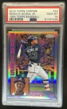 2019 Topps Chrome Ronald Acuna Jr. 1984 Baseball #84TC-24 Braves PSA 10 GEM MINT