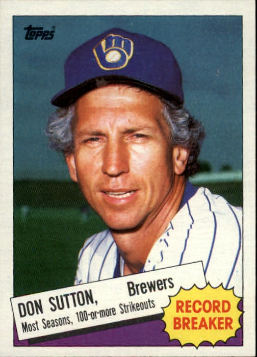 1985 Topps #10 Don Sutton RB - BB