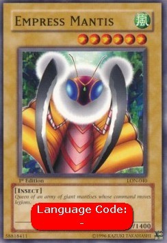 YuGiOh Empress Mantis (V.2) LON-EN040 Common Englisch Light Played unl.