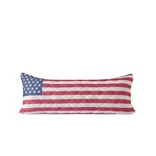 Cooling Diamind Quilted 1pc Single Body 21 X54 Body Pillow Cover Us Flag