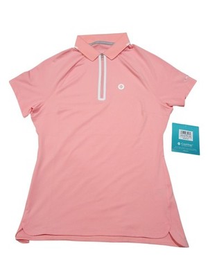Coolibar Double Eagle S/S Golf Polo UPF 50 Pink Shirt Women's XS NWT Collared