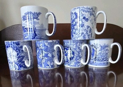 Vintage Spode Blue Room Collection Coffee Mugs-6 Different Patterns-England