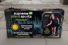 Supreme Silent Sports Pickleball Kit Indoor/Outdoor 2 Balls/Paddles Age 3 NIB