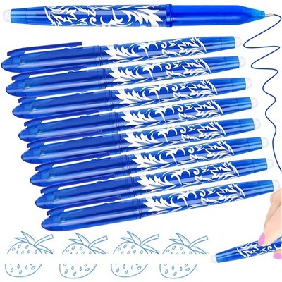 8 Radierbare Gelstifte in Blau - Innovative Technologie für Klare Schriftzüge