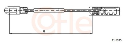 COFLE Bremsseil Seilzug Feststellbremse 11.5935 für HYUNDAI OPEL CC J96 VECTRA