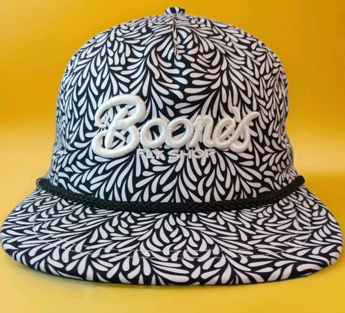Boone's Fly Shop Imperial Aloha Print Strapback Rope Hat Embroidered Fishing Cap