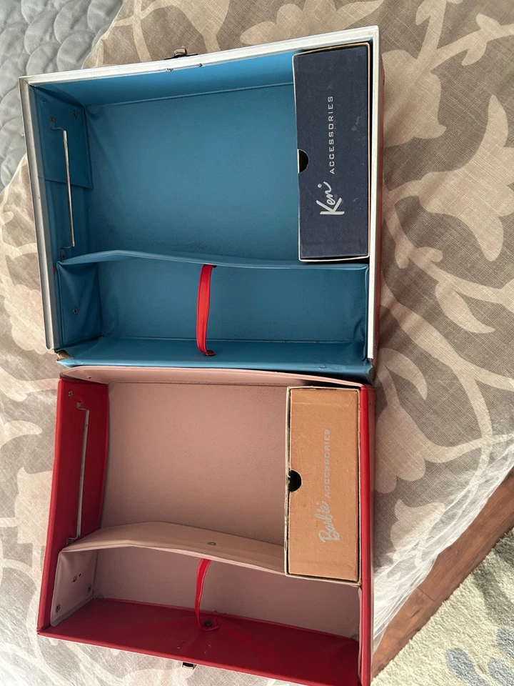 Vintage Barbie and Ken Wardrobe Case in red,  1963 Featuring "Bubble Cut" Barbie - Image 4 of 4