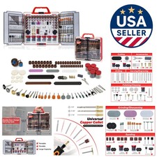 508-Pc Rotary Tool Accessories Kit with Case Universal Fit for Dremel