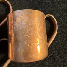 ANTIQUE HEAVY COPPER MOSCOW MULE MUG MARKED COCK 'N BULL ***RARE*** 7 Mug Set