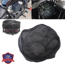 Black Waterproof Air Filter Cleaner Rain Sock Protective Cover For Harley New