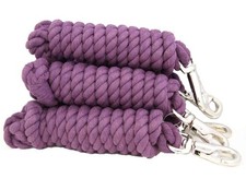 AJ Tack 10 Foot Cotton Lead Rope with Bull Snap - Set of 5