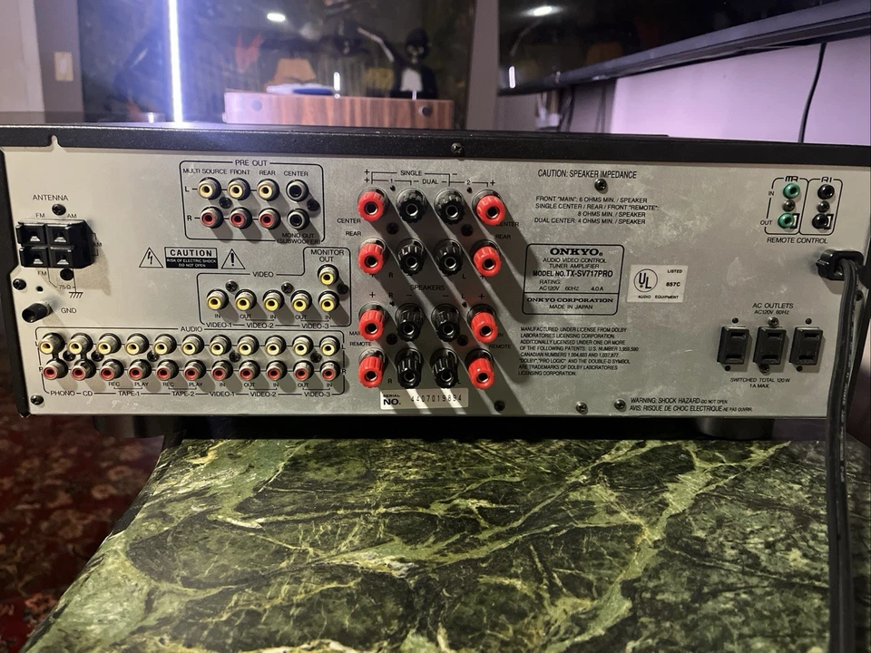 Receptor estéreo Onkyo TX-SV717PRO con control remoto probado funcionando Foto 4 de 4