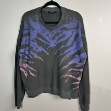 ALLSAINTS sweatshirt women's Small tiger oversized Y2k Animal Graphic print