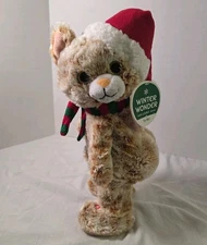 Gemmy Winter Wonder Lane 14" Animated Twerking Cat Dances "Baby Got Back"