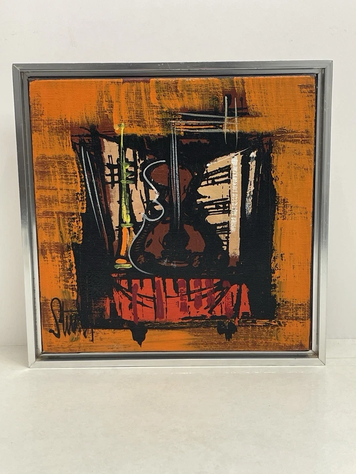 Instrumentos musicales de pintura Vanguard Studios Stuart Burr MCM Midcentury 1967 Foto 4 de 4
