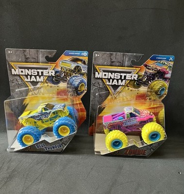 Monster Jam Cyberflare Zombie & Speed Shred Blue Thunder 1:64 Lot of 2 Series 45