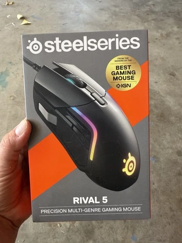 SteelSeries Rival 5 RGB Precision Gaming Mouse 9 Programmable Button New Sealed!