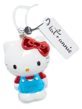 Hello Kitty Glass Ornament Figure 5" Metallic Glitter Kat & Annie x Sanrio🆕️🎄