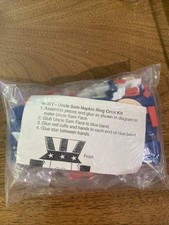 New Old Stock Craft Kit Uncle Sam Napkin Ring Craft Kit Sealed