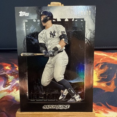 2025 Topps Chrome Update Night Terrors Aaron Judge Black Refractor/10 