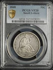 1840 PCGS VF-20 Small Letters Seated Liberty Half Dollar