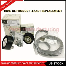 OEM FOR Belt Tensioner Idler Pulley Drive Belt 3pcs Mercedes E350 GLE GLK ML