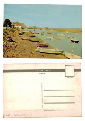 Postkarte - East Quay Wells-next-Sea Norfolk Boote UNBESENDET