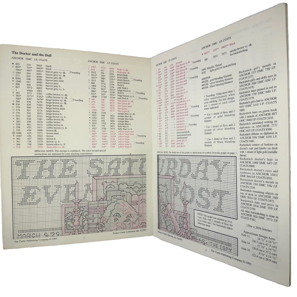 Stoney Creek Saturday Evening Post Doctor And The DollCross Stitch Pattern  014 - Image 4 of 4