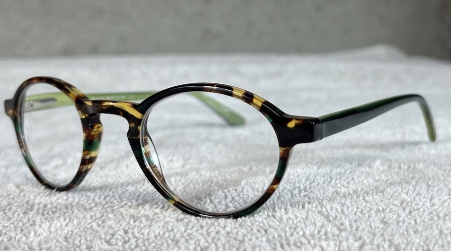 Eyebobs Board Stiff 2147 11 Green Tortoise +1.25 Round  display picture 3