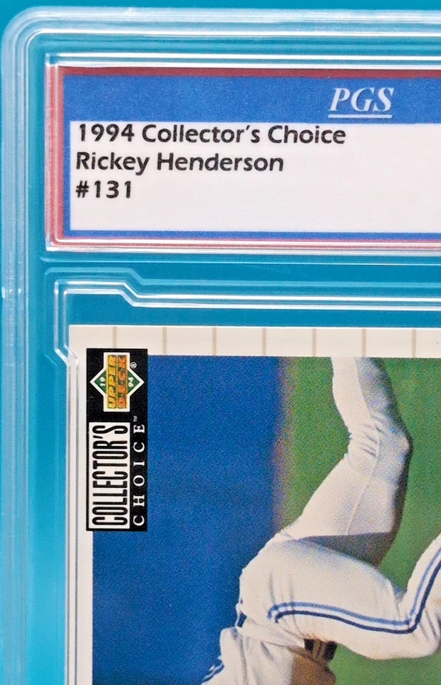 1994 COLLECTOR'S CHOICE #131 RICKEY HENDERSON BLUE JAYS HOF Graded 10 GEM Mint - Image 2 of 4