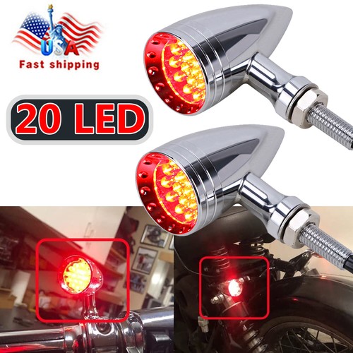 Motorcycle Handlebar LED Mini Turn Signal Indicator Light For Harley Sportster E - Foto 10