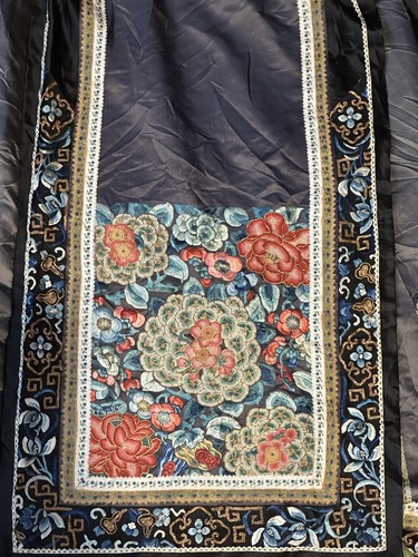 ANTIQUE CHINESE CHINA LADY SILK SKIRT TEXTILE QING DYNASTY EMBROIDERED 1900 - 第 5/13 張圖片