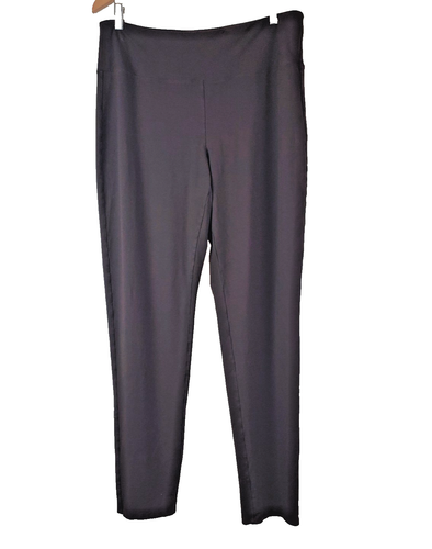 J Jill Womens Large TALL Smooth-Fit Slim Leg Pull On Pants High Rise Brown