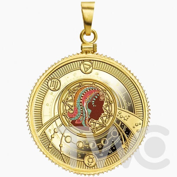 Virgo Zodiac Sign Proof Silver Coin 500 Francs CFA Cameroon 2018-image