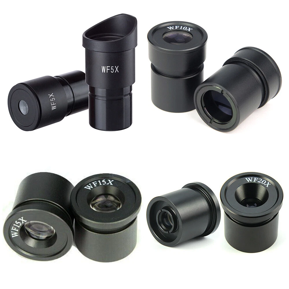 Oculare Per Microscopio Grandangolare 23,2 Mm - Ingrandimenti 5x, 10x, 15x, 16x, 20x, 25x In Metallo Nero
