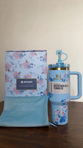 Stanley x LoveShackFancy Tumbler 40 oz Quencher 4 Color With Box & Packge - Foto 12 di 26