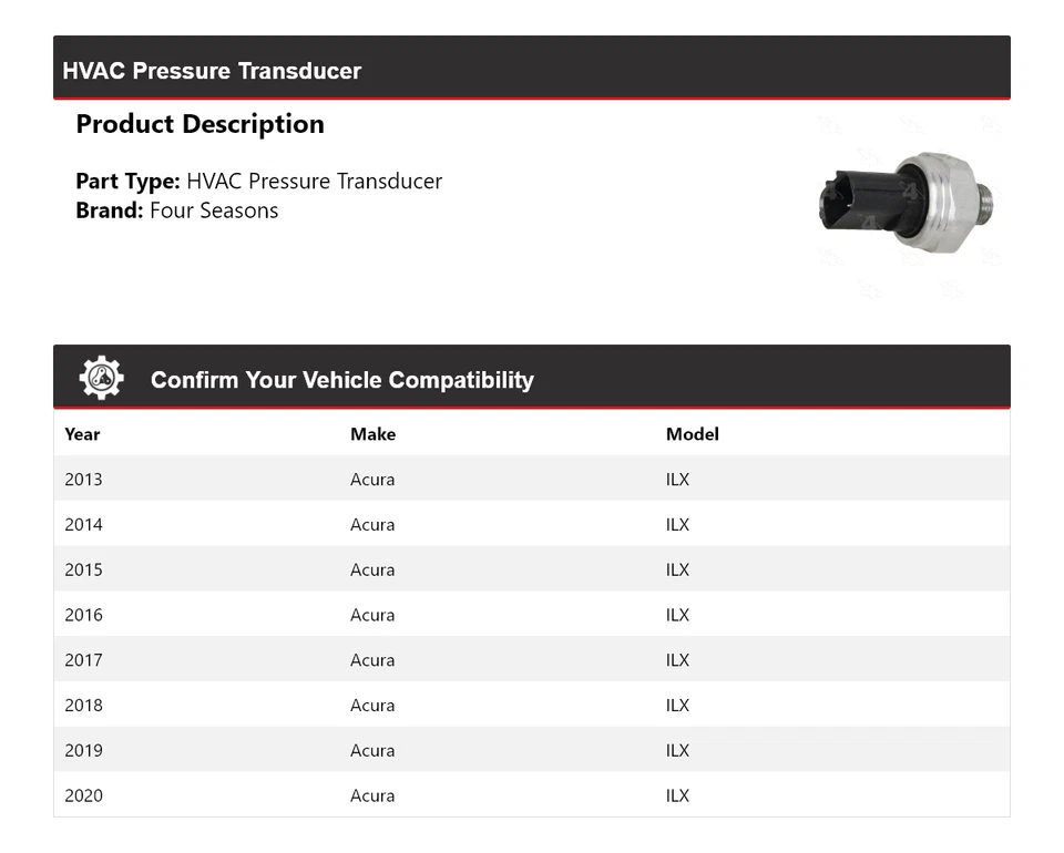 Датчик давления для Acura ILX 2013-2020 годов выпуска 4 сезона 2014 2015 2016 2017 годов выпуска - Изображение 2 из 4