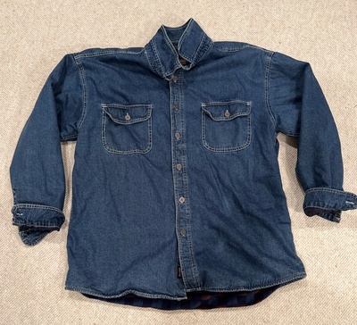 lined denim shirt jacket mens