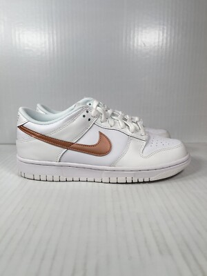 Nike Dunk Low GS White Metallic Red Bronze Shoes Sneaker Size 7Y DH9765-100 NEW