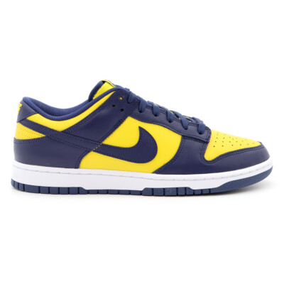 DD1391-700 Nike Dunk Low Michigan Varsity Maze Midnight Navy