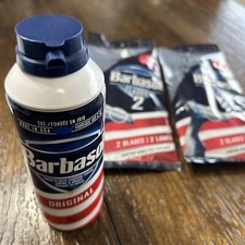 Barbasol Original Shaving Cream 5 Oz. Made in USA 8pcs Barbasol Classic Razors