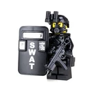 SWAT Pointman Police Officer Minfigure (SKU50) made with real LEGO® minifigure