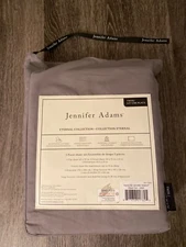 New- Jennifer Adams Home Eternal Collection Twin 3-Piece Sheet Set, GraphiteGray