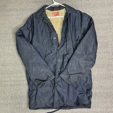 Vintage 1950s Men's Medium Snowmobile Jacket Made In Canada Nylon Shell