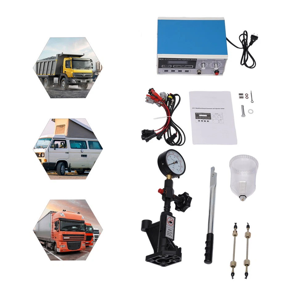 CR-C Common Rail Injector Tester S60H Diesel Injector Nozzle Pop Pressure Tester - Image 3 of 4