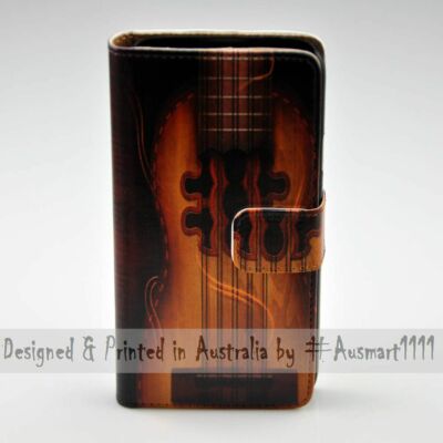 For Huawei Series - Classic Guitar Theme Print Wallet Mobile Phone Case Cover