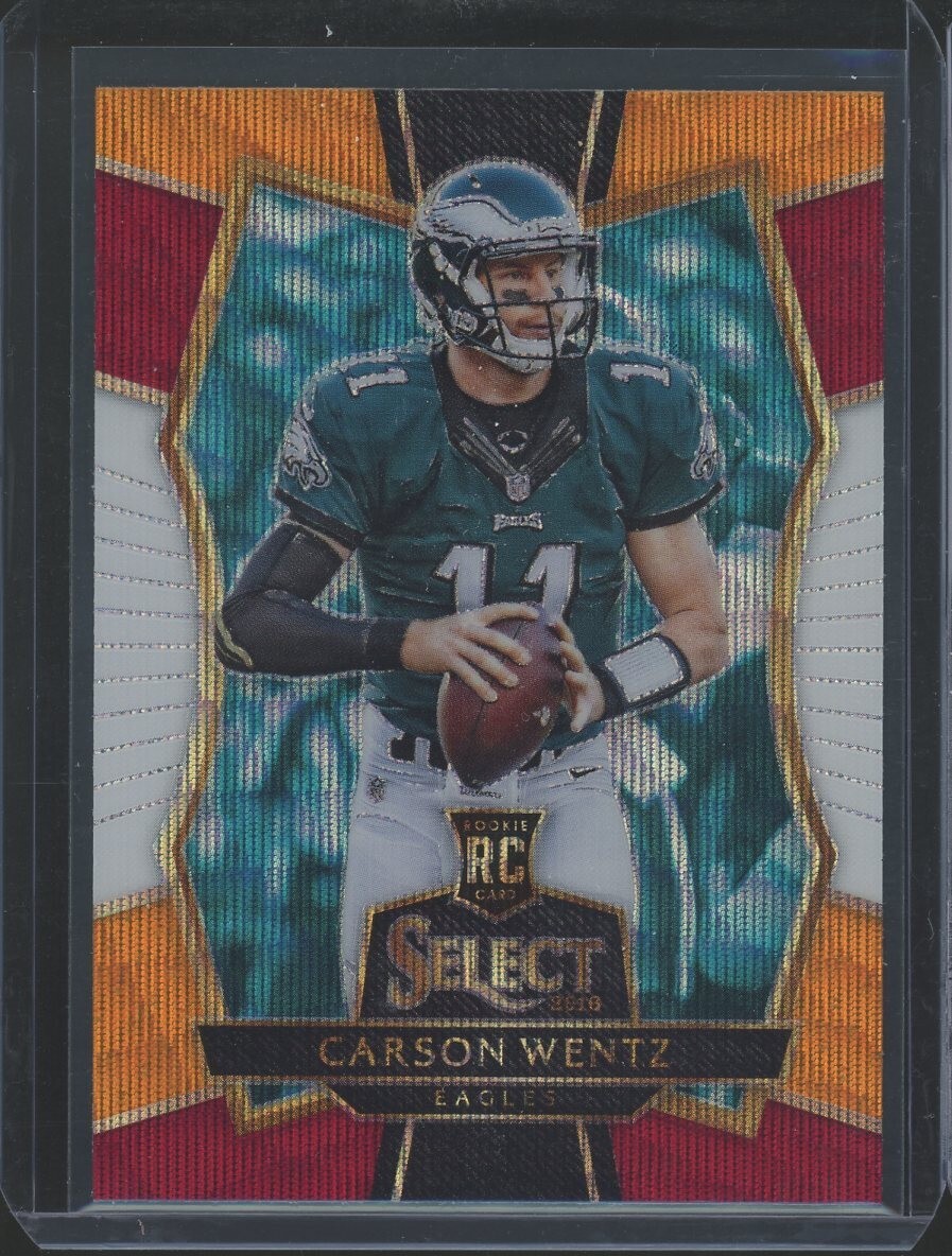 2016 Panini Select Carson Wentz Tricolor Rookie RC #135 Eagles